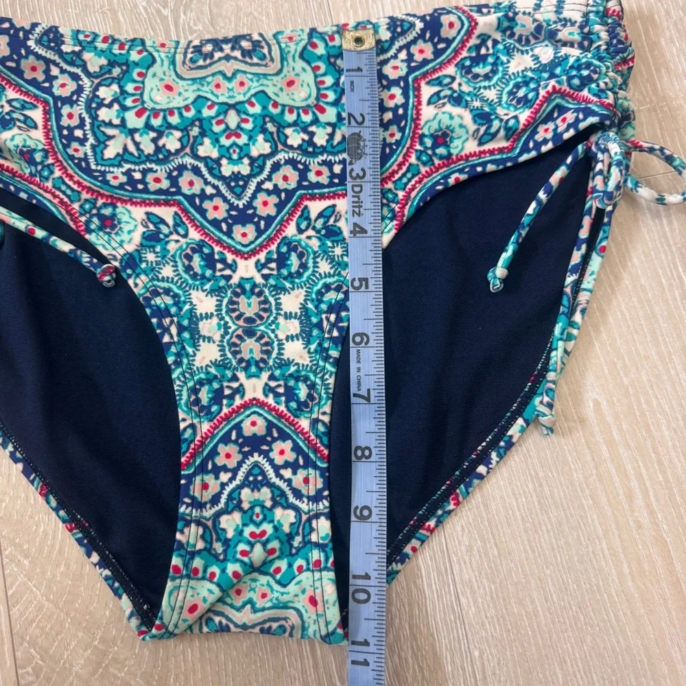 3 Piece Athleta Monaco Bra Cup Wrap Bikini, Bottoms, and Short Sleeve Rash Guard